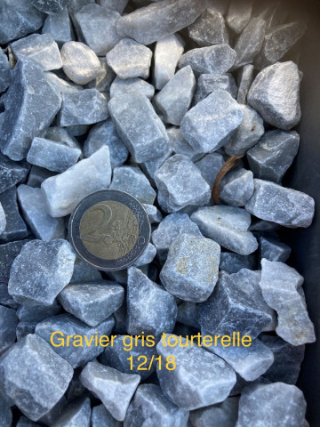 Gravier gris tourterelle pour jardins recouvrements